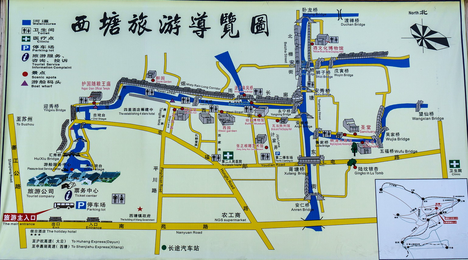 嘉善县西塘古镇地图图片